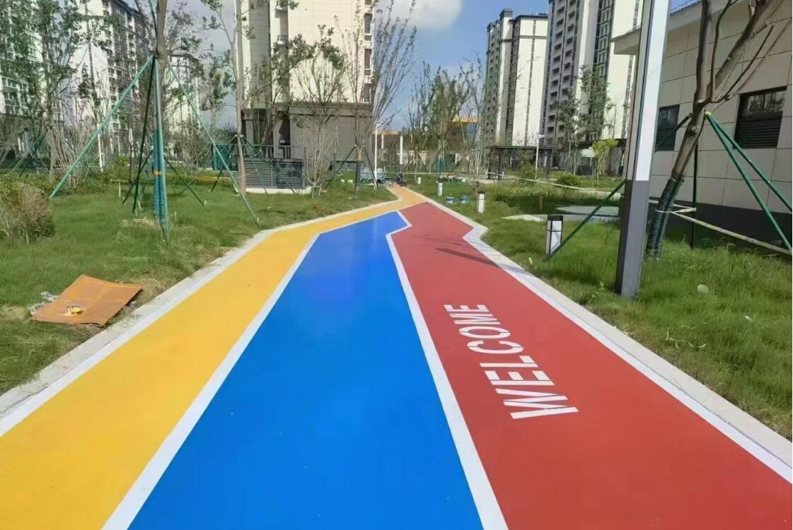 陶瓷颗粒彩色防滑车行路面系统介绍
